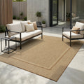 UV-resistant Geometric Beige/Brown Indoor/Outdoor Area Rug