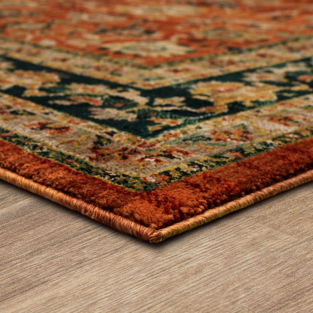 Spice Market Keralam Plush Pile Stain/Fade Resistant Polyester Woven Floral Indoor Area Rug