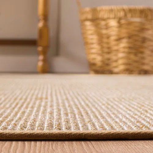 Martha Stewart Sisal/Jute Solid Color Rug in Ivory