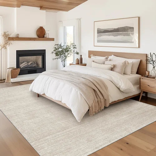 Vintage Striped Non Slip Washable Area Rug(Beige)