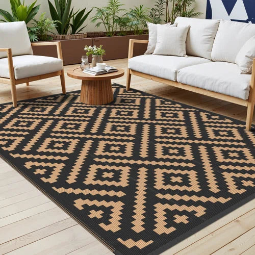 Shimeek Reversible Black / Brown Waterproof Outdoor Mat
