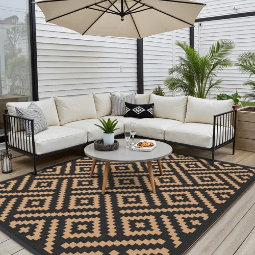 Shimeek Reversible Black / Brown Waterproof Outdoor Mat