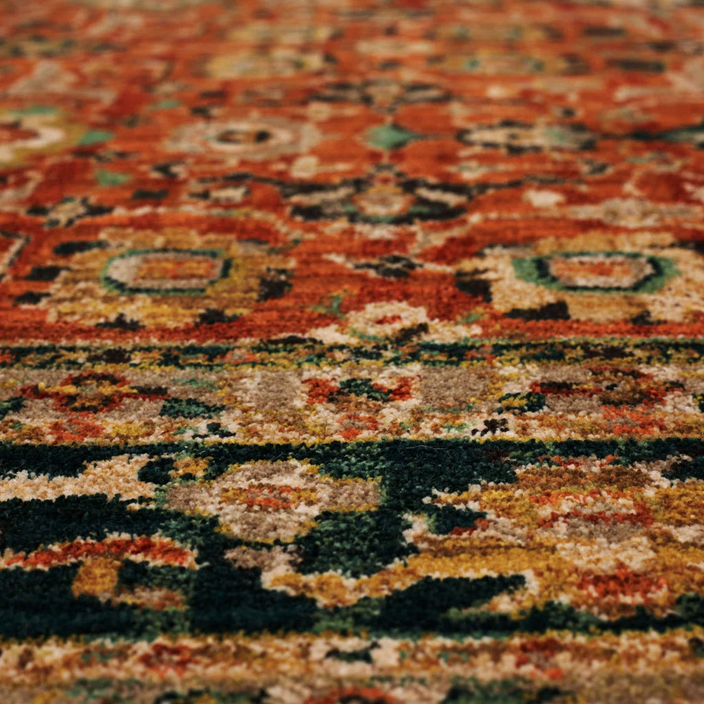 Spice Market Keralam Plush Pile Stain/Fade Resistant Polyester Woven Floral Indoor Area Rug
