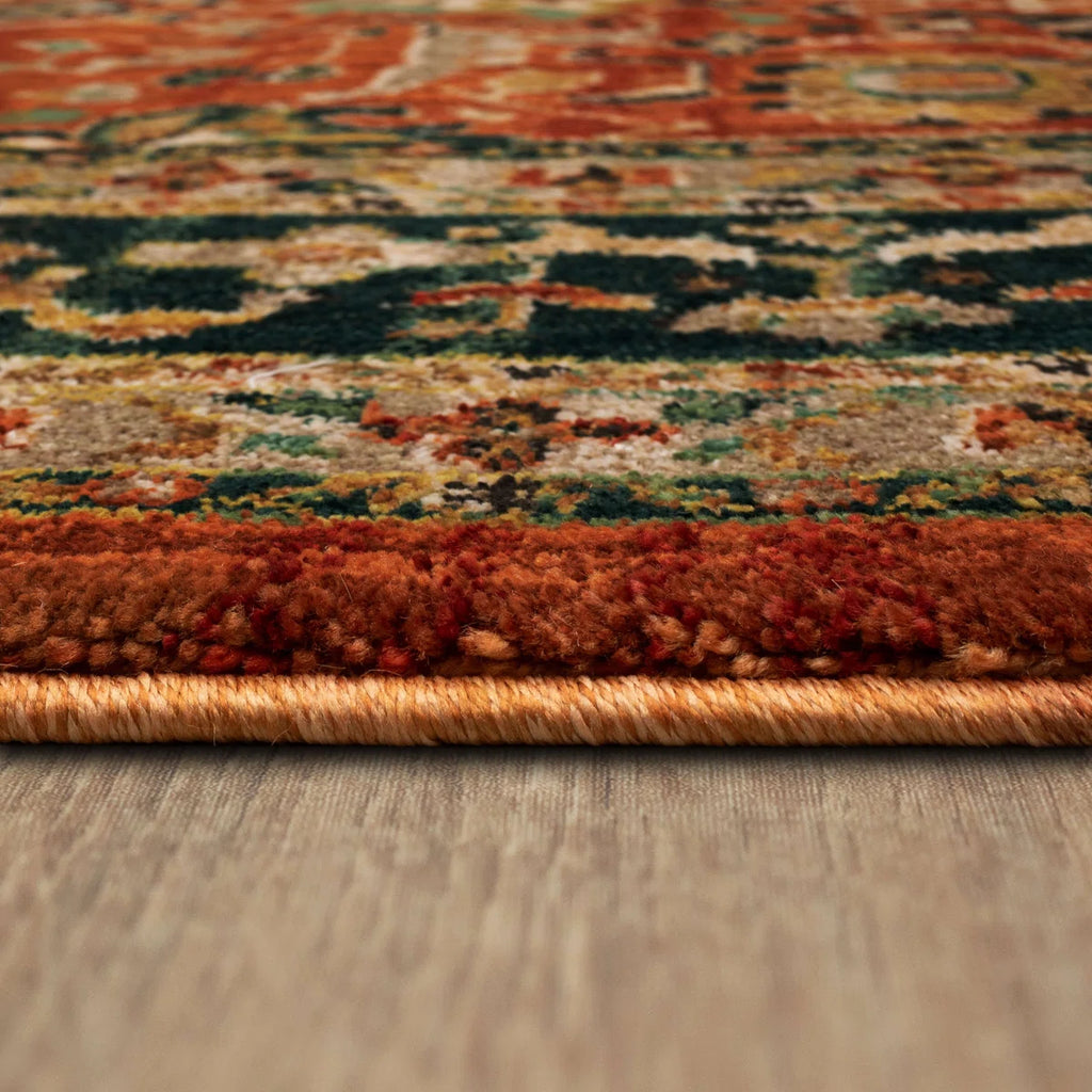 Spice Market Keralam Plush Pile Stain/Fade Resistant Polyester Woven Floral Indoor Area Rug