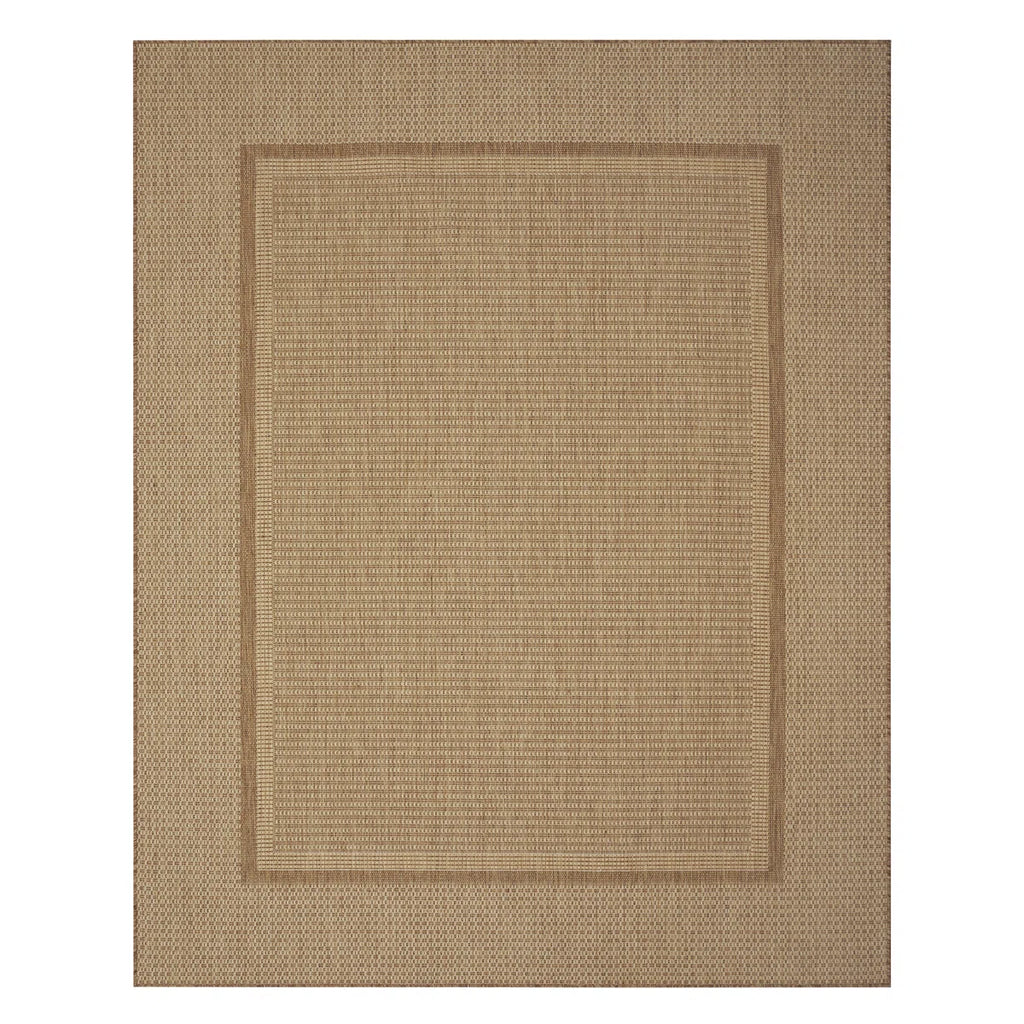 UV-resistant Geometric Beige/Brown Indoor/Outdoor Area Rug