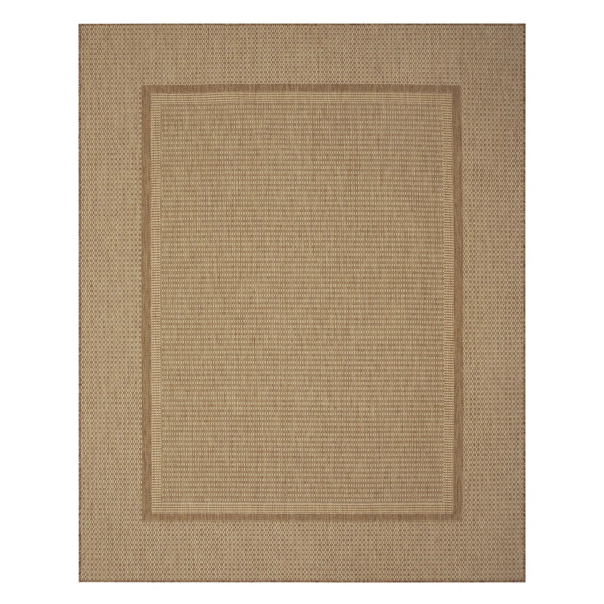 UV-resistant Geometric Beige/Brown Indoor/Outdoor Area Rug