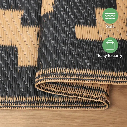 Shimeek Reversible Black / Brown Waterproof Outdoor Mat