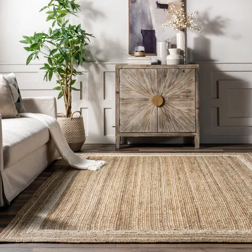 Ankita Bordered Jute Area Rug