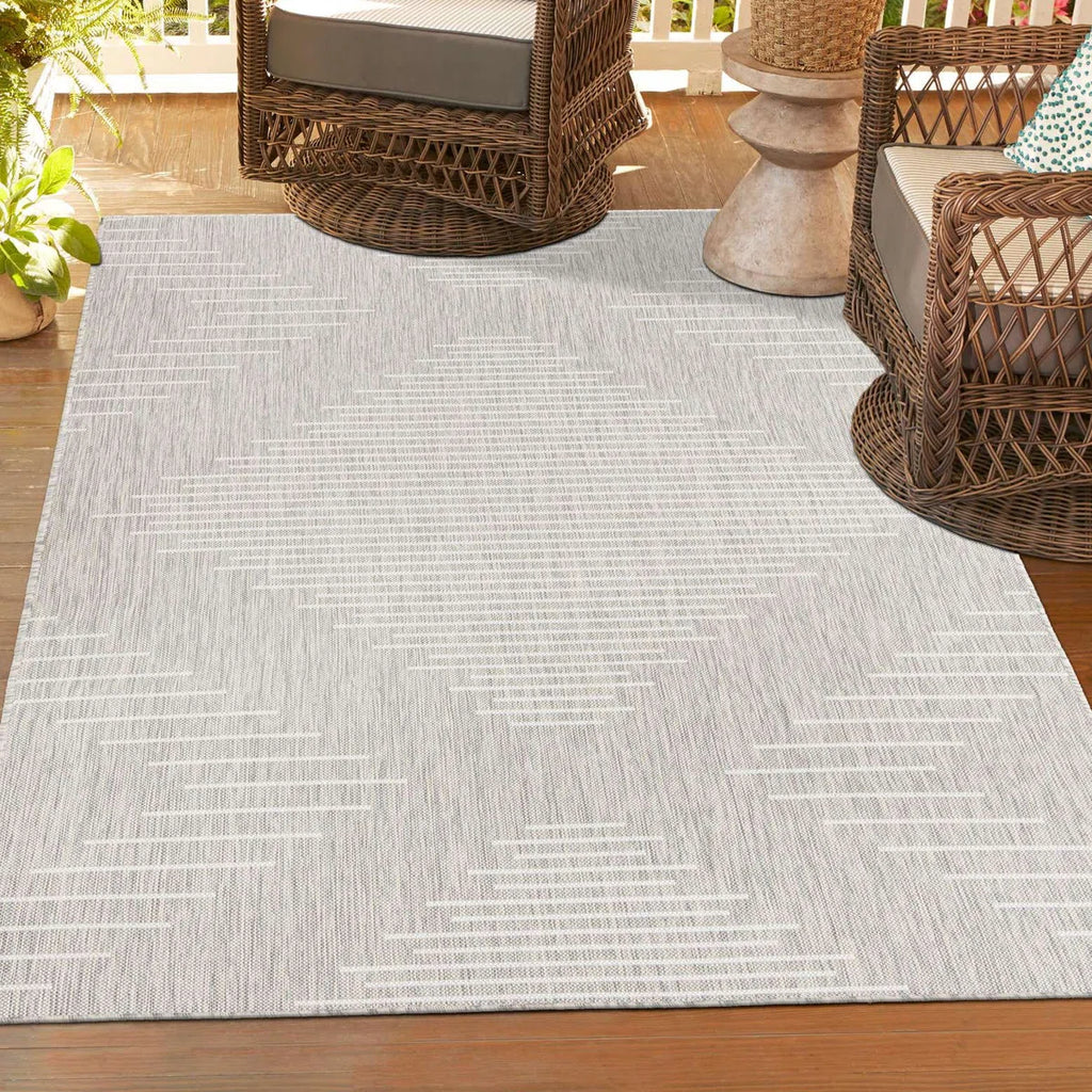 Ava-Mary Striped Indoor / Outdoor Rug
