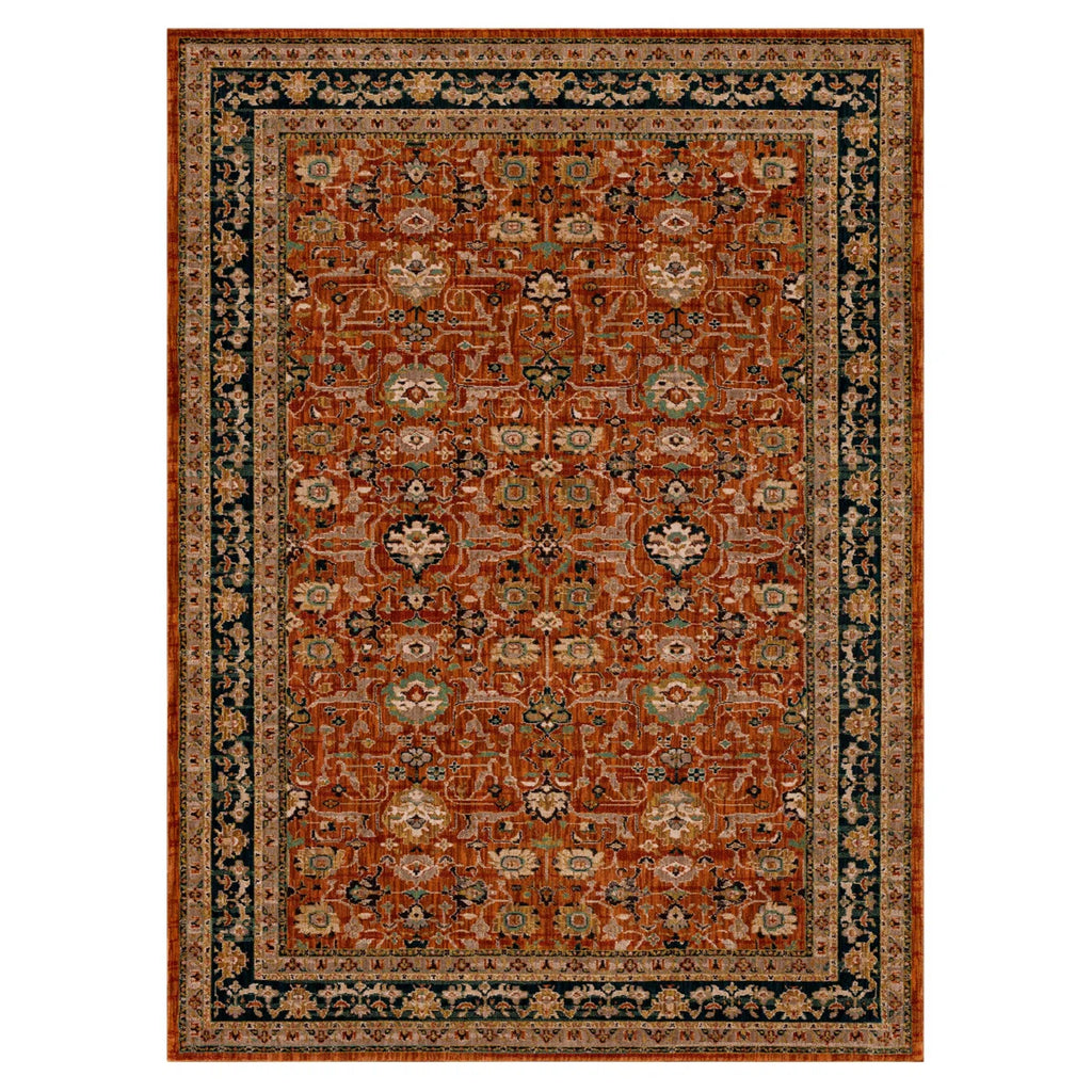 Spice Market Keralam Plush Pile Stain/Fade Resistant Polyester Woven Floral Indoor Area Rug